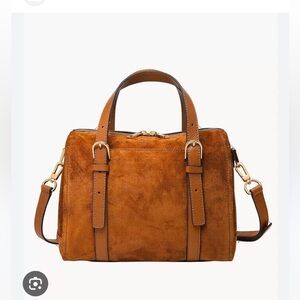 Fossil Carlie satchel suede